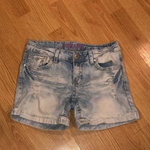 HYDRAULIC BLING BLUE JEAN SHORTS 9/10 cuffed CUTE